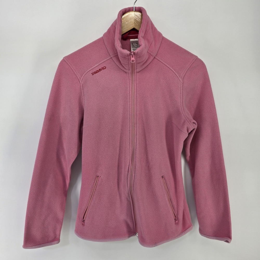 Tribord Fleece Jacket Womens S Pink Full Zip Outdoor Hiking Warm Layering Coat